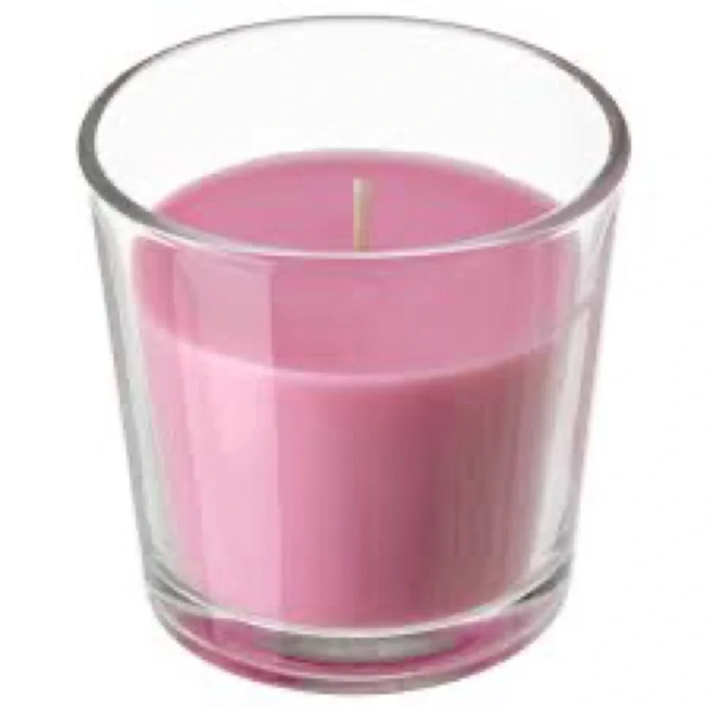 NEW IKEA Sinnlig Cherry Scented Candle | Pink